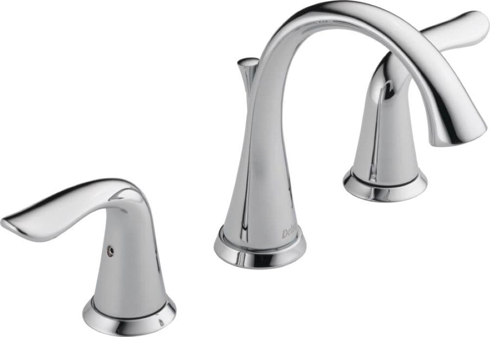 Delta Lahara Chrome Widespread 2-handle WaterSense Mid-arc Residential Handle Bathroom Sink Faucet with Drain, 3538-MPU-DST, MSRP: $442, FINAL PRICE: $119.99 + TAX