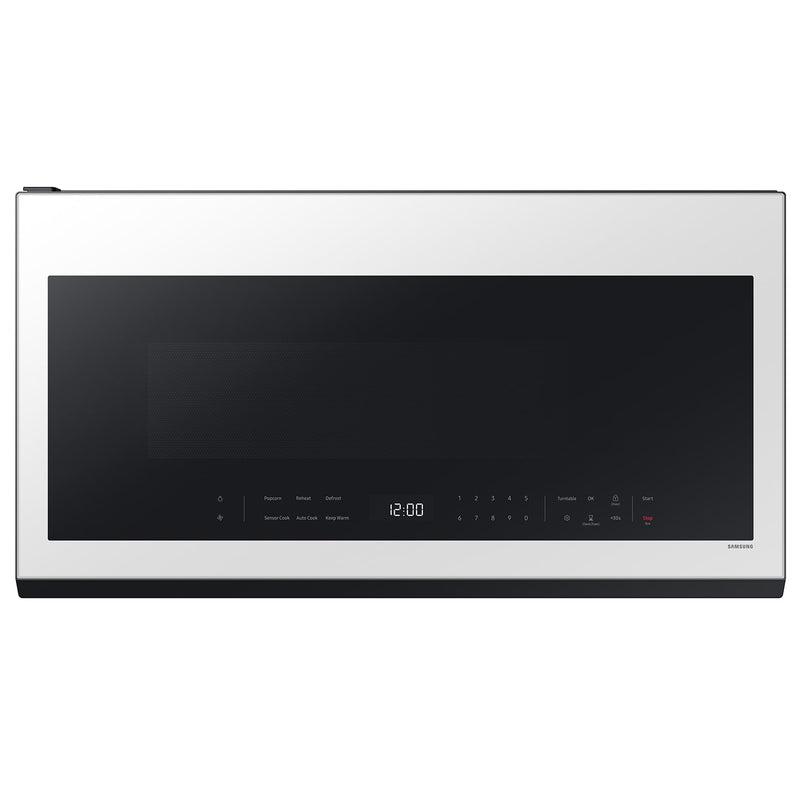 Samsung 2.1-cu ft Over-the-Range Microwave with Sensor Cooking ( White Glass )