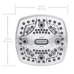Oxygenics 6.0-Spray Chrome 4.5-in Square High Pressure Shower Head 1.8 GPM, 35288 #5283497 *JR2512, Retail: $39.98, FINAL PRICE: $21.99 + TAX