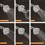 Oxygenics 6.0-Spray Chrome 4.5-in Square High Pressure Shower Head 1.8 GPM, 35288 #5283497 *JR2512, Retail: $39.98, FINAL PRICE: $21.99 + TAX