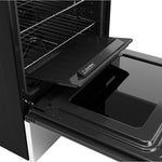 GE EasyWash Oven Tray 30-in Glass Top 5 burners 5.3-cu ft Air Fry Convection Oven Freestanding Electric Range ( Stainless Steel )