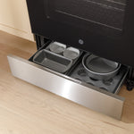 GE Crisp Mode 30-in Glass Top 5 burners 5.3-cu ft Slide-In Electric Range ( Stainless Steel )
