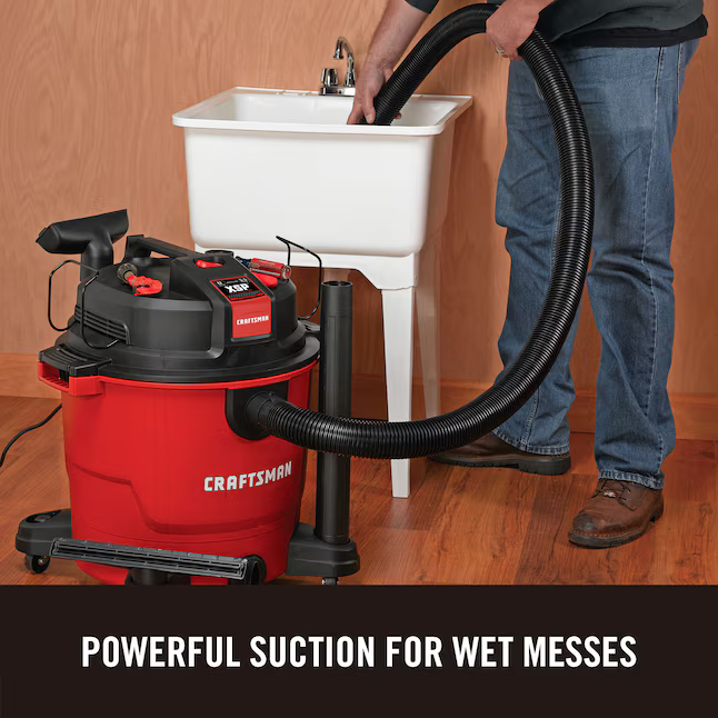 CRAFTSMAN 12-Gallon 5.5 HP Corded Wet/Dry Shop Vacuum with Accessories Included, CMXEVCVVJH1211 *JR2506, [FB293], Retail: $99.00, FINAL PRICE: $59.99 + TAX