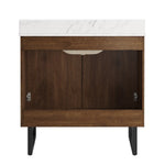 Alpine Reserve Destin 36-in Brown Undermount Single Sink Bathroom Vanity with White Engineered Stone Top, LWSE36VBR, 4082258, MRSP: $709.00, Final Price: $499.99 + TAX