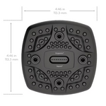 Oxygenics 6.0 -Spray Matte Black 4.5-in Square High Pressure Shower Head 1.8 GPM