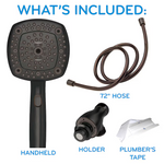 Oxygenics EasyConnect w/ Colossus 8.0 -Spray Oil Rubbed Bronze 4.53-in Square High Pressure