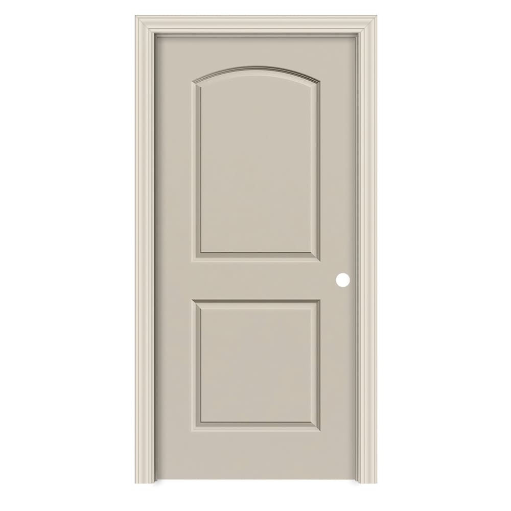 RELIABILT 30-in x 80-in Hollow Core 2-panel Left Hand Molded Composite Single Prehung Interior Door