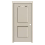 RELIABILT 28-in x 80-in Hollow Core 2-panel Left Hand Molded Composite Single Prehung Interior Door