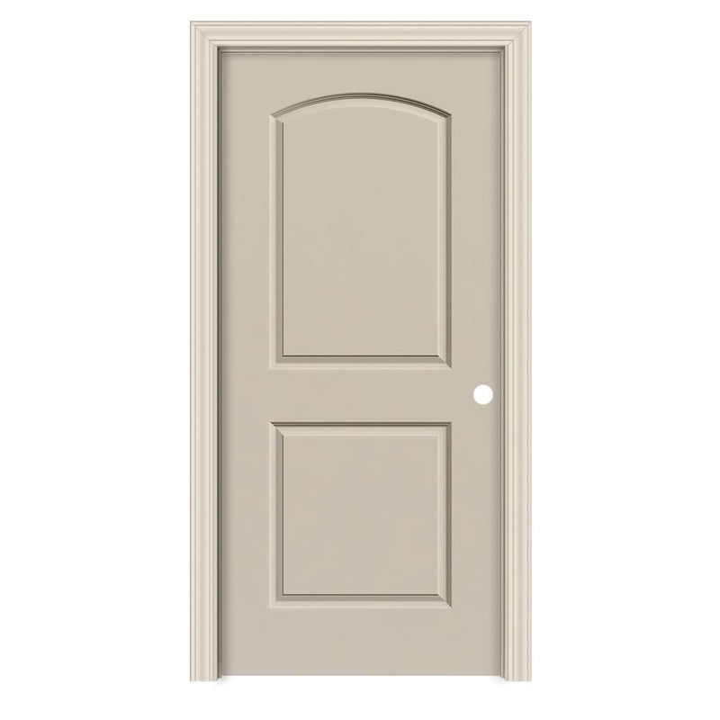 RELIABILT 28-in x 80-in Hollow Core 2-panel Left Hand Molded Composite Single Prehung Interior Door