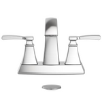 Alpine Reserve Mullen Brushed Nickel 4-in Centerset 2-handle WaterSense Mid-arc Residential Handle Bathroom Sink Faucet with Drain with Deck Plate, 67123W-6004  #2517122  *JR2511, Retail: $59.00, FINAL PRICE: $47.99 + TAX