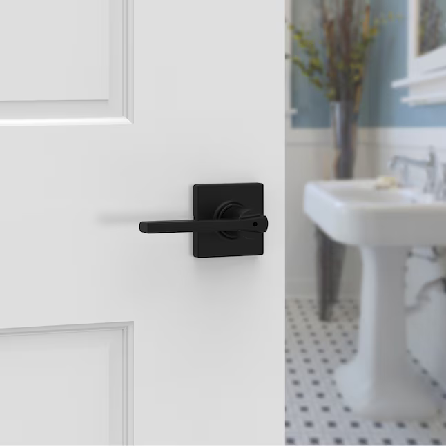 Kwikset Casey Matte Black Interior Bed/Bath Privacy Door Handle, 93002-944 *HD2509, Retail: $20.00, FINAL PRICE: $14.99 + TAX