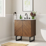 Alpine Reserve Destin 30-in Brown Undermount Single Sink Bathroom Vanity with White Engineered Stone Top, LWSE30VBR, 4082257, MRSP: $814.00, Final Price: $399.99 + TAX
