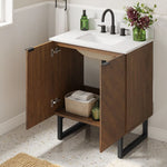 Alpine Reserve Destin 30-in Brown Undermount Single Sink Bathroom Vanity with White Engineered Stone Top, LWSE30VBR, 4082257, MRSP: $814.00, Final Price: $399.99 + TAX
