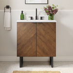 Alpine Reserve Destin 30-in Brown Undermount Single Sink Bathroom Vanity with White Engineered Stone Top, LWSE30VBR, 4082257, MRSP: $814.00, Final Price: $399.99 + TAX
