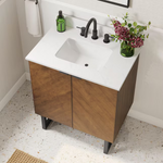 Alpine Reserve Destin 30-in Brown Undermount Single Sink Bathroom Vanity with White Engineered Stone Top, LWSE30VBR, 4082257, MRSP: $814.00, Final Price: $399.99 + TAX