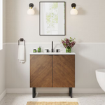Alpine Reserve Destin 36-in Brown Undermount Single Sink Bathroom Vanity with White Engineered Stone Top, LWSE36VBR, 4082258, MRSP: $709.00, Final Price: $499.99 + TAX