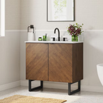 Alpine Reserve Destin 36-in Brown Undermount Single Sink Bathroom Vanity with White Engineered Stone Top, LWSE36VBR, 4082258, MRSP: $709.00, Final Price: $499.99 + TAX
