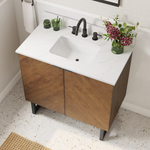 Alpine Reserve Destin 36-in Brown Undermount Single Sink Bathroom Vanity with White Engineered Stone Top, LWSE36VBR, 4082258, MRSP: $709.00, Final Price: $499.99 + TAX