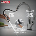 Delta Leland Touch2O Technology Kitchen Faucet with Touchless Technology in Arctic Stainless Steel