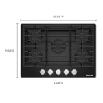 KitchenAid 30-in 5 burners Black Gas Cooktop, KCGG530PBL *JR2512, Retail: $1,699.00, FINAL PRICE: $849.99 + TAX