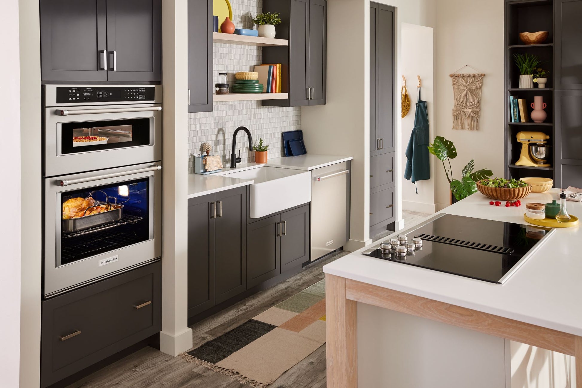 KitchenAid 30-in Self-cleaning Air Fry Microwave Wall Oven Combo (Stainless Steel), KOEC530PSS, Retail: $4,699.00