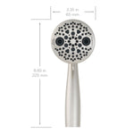 Oxygenics PowerMassage 5.0 -Spray Brushed Nickel 3.35-in Round High Pressure Handheld Shower Head 1.75 GPM, RETAIL: $39.98, FINAL PRICE: $23.99 + TAX