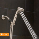 Oxygenics PowerMassage 5.0 -Spray Brushed Nickel 3.35-in Round High Pressure Handheld Shower Head 1.75 GPM, RETAIL: $39.98, FINAL PRICE: $23.99 + TAX