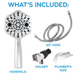 Oxygenics PowerSelect 7.0 -Spray Chrome 4-in Polygon High Pressure Handheld Shower Head 1.75 GPM
