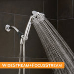 Oxygenics PowerSelect 7.0 -Spray Chrome 4-in Polygon High Pressure Handheld Shower Head 1.75 GPM