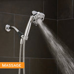 Oxygenics PowerSelect 7.0 -Spray Chrome 4-in Polygon High Pressure Handheld Shower Head 1.75 GPM