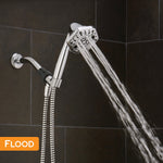 Oxygenics PowerSelect 7.0 -Spray Chrome 4-in Polygon High Pressure Handheld Shower Head 1.75 GPM