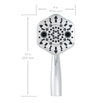 Oxygenics PowerSelect 7.0 -Spray Chrome 4-in Polygon High Pressure Handheld Shower Head 1.75 GPM