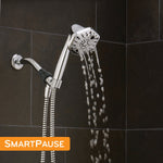 Oxygenics PowerSelect 7.0 -Spray Chrome 4-in Polygon High Pressure Handheld Shower Head 1.75 GPM
