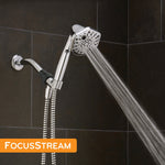 Oxygenics PowerSelect 7.0 -Spray Chrome 4-in Polygon High Pressure Handheld Shower Head 1.75 GPM
