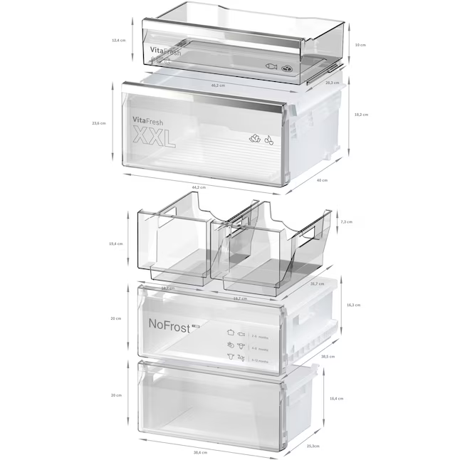 Bosch 800 Series 12.8-cu ft Counter-Depth Built-In Bottom-Freezer Refrigerator with Ice Maker (Stainless Steel) ENERGY STAR