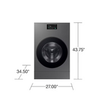 Samsung Bespoke 5.3-cu ft Capacity Dark Steel Ventless All-In-One Washer Dryer Combo, WD53DBA900HZ *JR2509, Retail: $3,299.00, FINAL PRICE: $1,499.99 + TAX