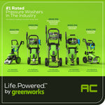 Greenworks Industrial Grade 3100-PSI 2.1-GPM Cold Water Electric Pressure washer with 5 Spray Tips