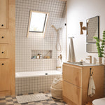 Moen Beric Bronzed Gold 1-handle Handheld 4.8-in Rectangle Bathtub and shower Faucet ( Valve Included )