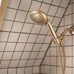 Moen Beric Bronzed Gold 1-handle Handheld 4.8-in Rectangle Bathtub and shower Faucet ( Valve Included )