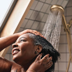 Moen Beric Bronzed Gold 1-handle Handheld 4.8-in Rectangle Bathtub and shower Faucet ( Valve Included )