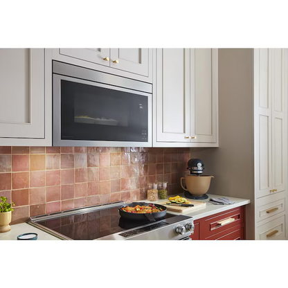 KitchenAid Flush Built in Design 1.1-cu ft 1000-Watt 30-in Over-the-Range Microwave with Sensor Cooking (Printshield Stainless)