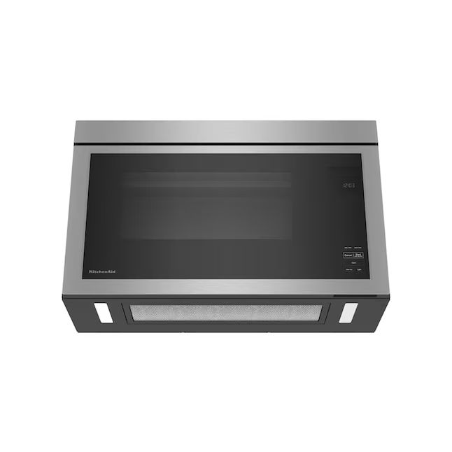 KitchenAid Flush Built in Design 1.1-cu ft 1000-Watt 30-in Over-the-Range Microwave with Sensor Cooking (Printshield Stainless)