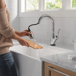 Delta Leland Touch2O Technology Kitchen Faucet with Touchless Technology in Arctic Stainless Steel