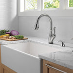 Delta Leland Touch2O Technology Kitchen Faucet with Touchless Technology in Arctic Stainless Steel