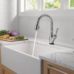 Delta Leland Touch2O Technology Kitchen Faucet with Touchless Technology in Arctic Stainless Steel