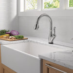 Delta Leland Touch2O Technology Kitchen Faucet with Touchless Technology in Arctic Stainless Steel