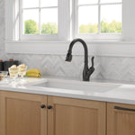 Delta Leland VoiceIQ Kitchen Faucet with Touch2O Technology with Touchless Technology in Matte Black, 9178TLV-BL-DST, MRSP: $1109.7, FINAL PRICE: $399.99 + TAX