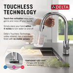 Delta Trinsic VoiceIQ Kitchen Faucet with Touch2O Technology with Touchless Technology in Chrome, 9159TLV-DST, MRSP: $849, FINAL PRICE: $399.99 + TAX