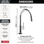 Delta Trinsic VoiceIQ Kitchen Faucet with Touch2O Technology with Touchless Technology in Chrome, 9159TLV-DST, MRSP: $849, FINAL PRICE: $399.99 + TAX