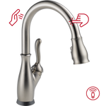 Delta Leland VoiceIQ Kitchen Faucet with Touch2O Technology with Touchless Technology in Spotshield Stainless Steel, 9178TLV-SP-DST, MRSP: $1,050.75, FINAL PRICE: $399.99 + TAX